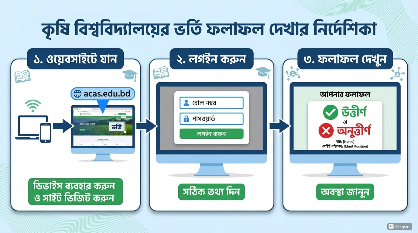 কৃষি গুচ্ছের ভর্তি পরীক্ষার ফল কিভাবে দেখবেন– সম্পূর্ণ গাইড 1 D048P67j
