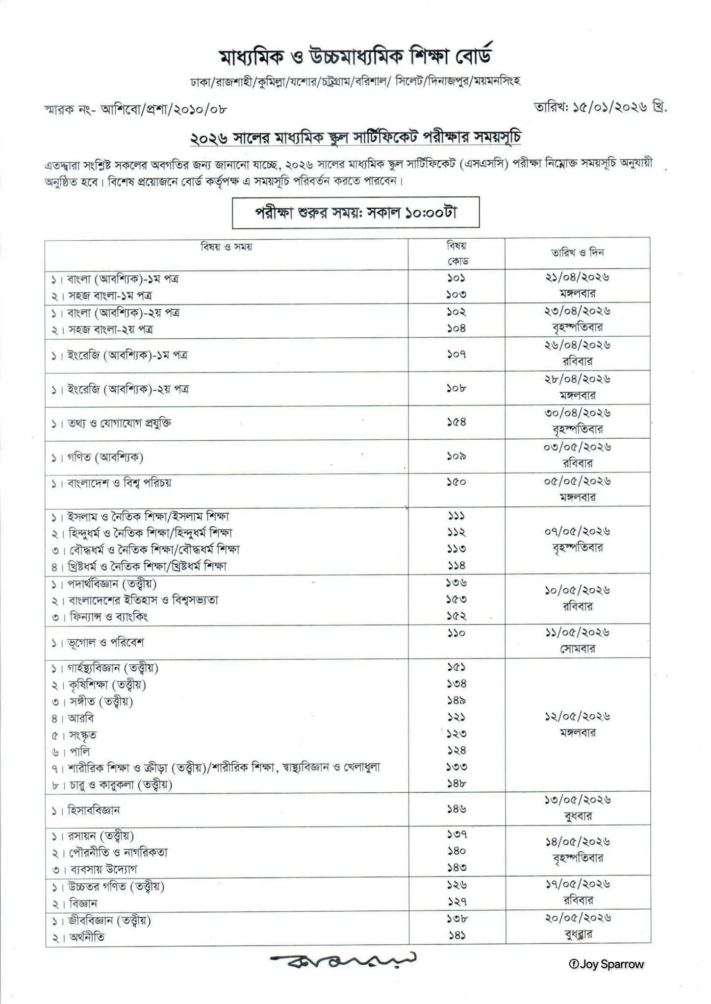 এসএসসি পরীক্ষা শুরু ২১ এপ্রিল, রুটিন প্রকাশ - সম্পূর্ণ তথ্য এবং প্রস্তুতি গাইড 1 FB IMG 1768483389861